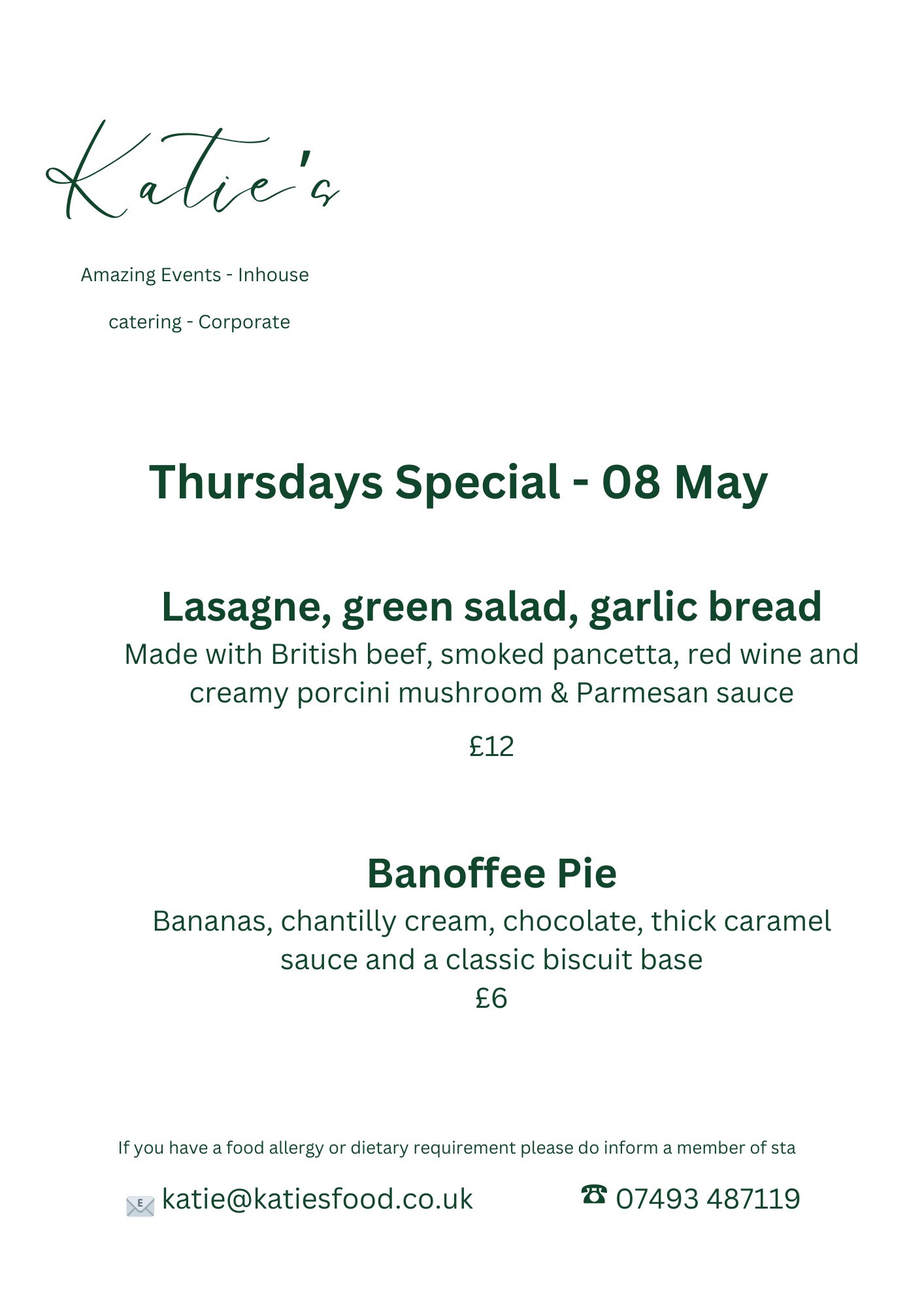 8th may menu