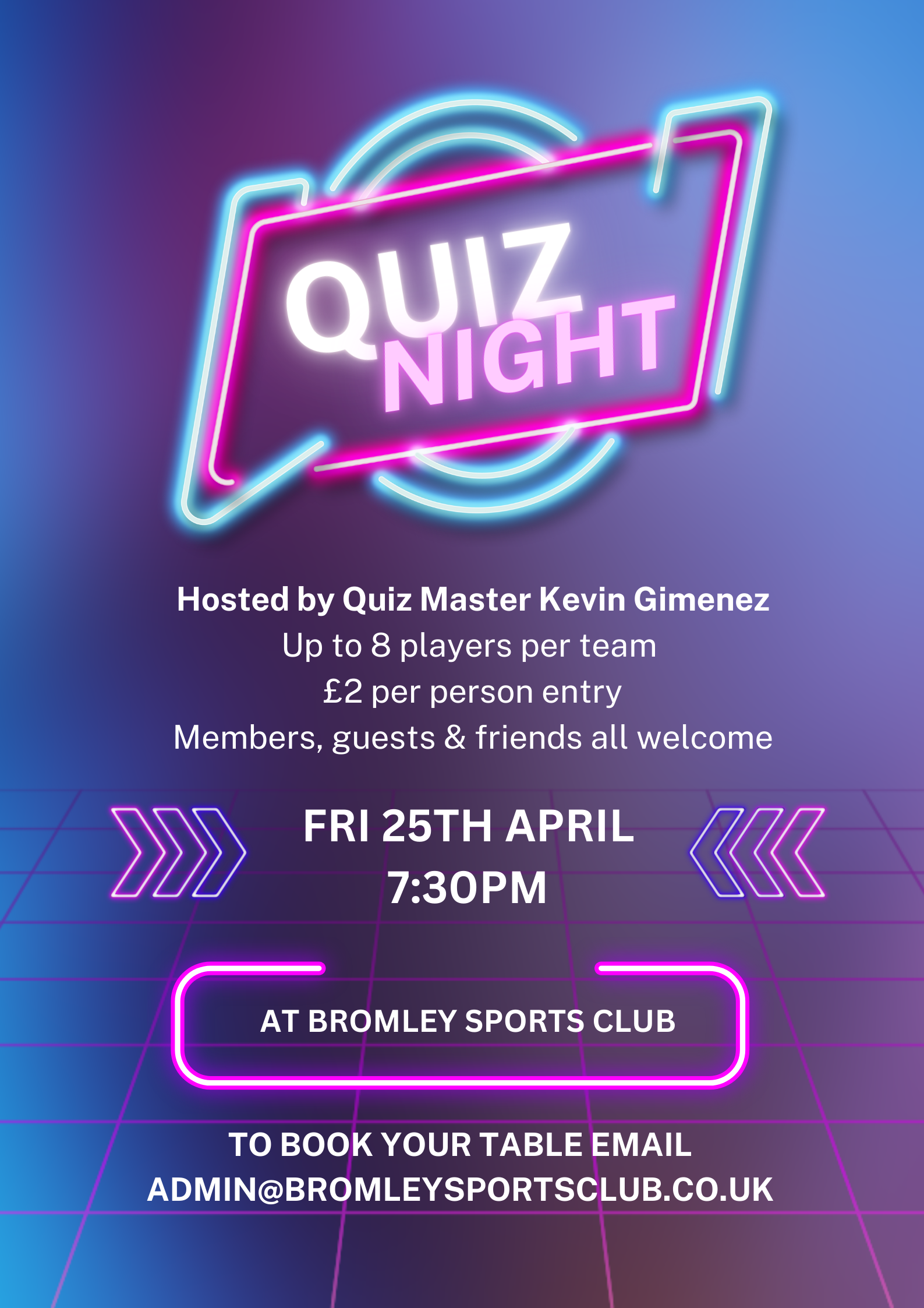Squash quiz night